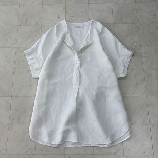 JOURNAL STANDARD ★美品★レーヨン麻ノーカラーブラウス