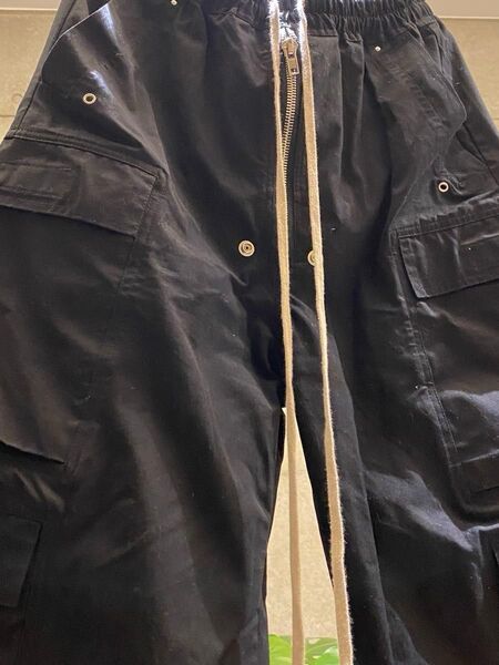 Rick Owens style DRKSHDW Cargobelas-like black pants, size 50