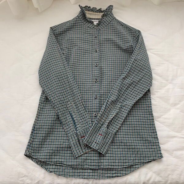UNIQLO イネス・ド・ラ・フレサンジュ コットンスタンドカラー 長袖シャツ M