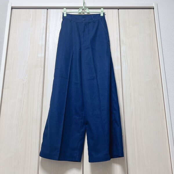 Aunt Marie's ネイビー MTサイズ ロングパンツ スラックス