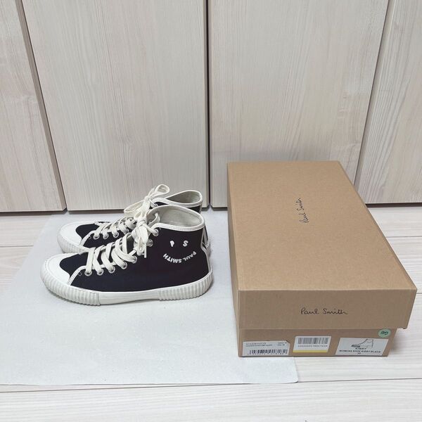 PAUL SMITH ブラック EU39 ハイカットスニーカー