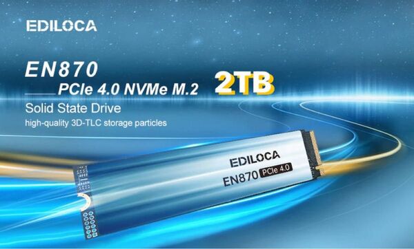 Ediloca EN870 2TB M.2 SSD PCle 4.0x4 7450MB/s 6750/MBs 5年保証