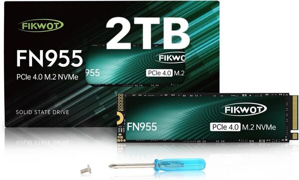 FIKWOT FN955 2TB M.2SSD Gen4 R7350 MB/s W6800 MB/s 1400TBW 5年保証