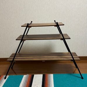 【ハイランダー】HCA0287_7000154 アイアンウッドラック三段// 収納袋あり 現在販売なし
