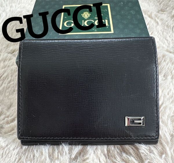GUCCI グッチ レザー カードケース 名刺入れ 本革 ブラック