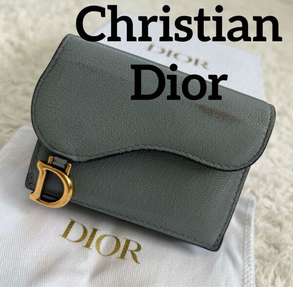 Christian Dior ディオール コンパクトウォレット レザー 三つ折り財布