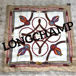 LONGCHAMP ロンシャン スカーフ 大判スカーフ シルク