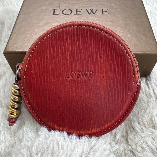 廃盤品!ヴィンテージ LOEWE ロエベ レザー コインケース 小銭入れ コインパース ベラスケス