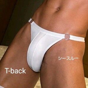 u-151Sexy T-back bikini ero thong シースルーTバック