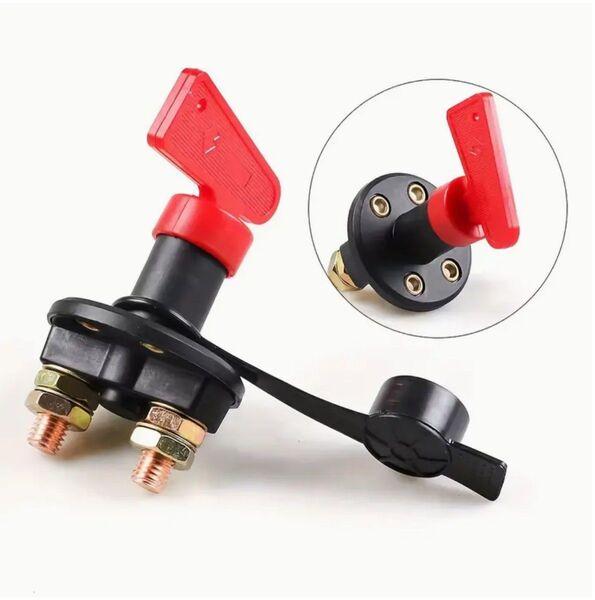 KH M8 バッテリー キルスイッチ 切替 12V 24V サブ 電源 スイッチ 切断 遮断 キャップ ターミナル アイソレーター
