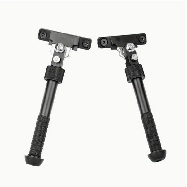 M-LOK レイル用 タクティカル バイポッド サイドマウント 調整 スイング 回転 5段 傾斜 伸縮 レール エムロック