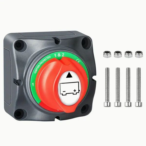 3極 バッテリー キルスイッチ 切替 12V 12-48V サブ 電源 スイッチ 切断 遮断 切り替え ターミナル アイソレーター
