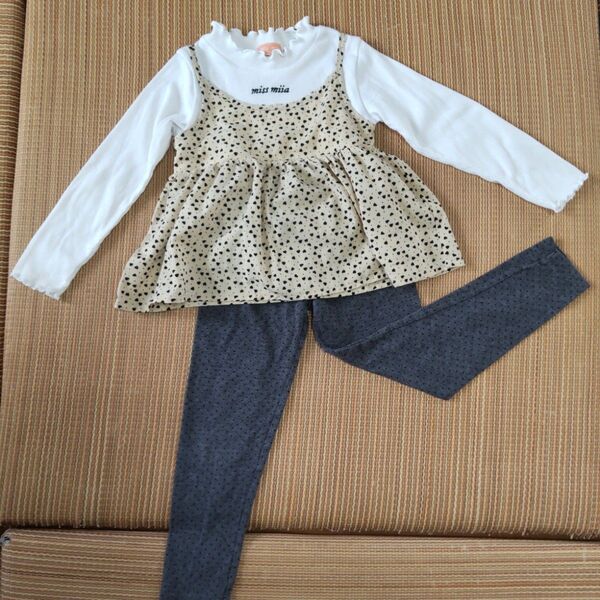 110cm女の子セット トップス、レギンス