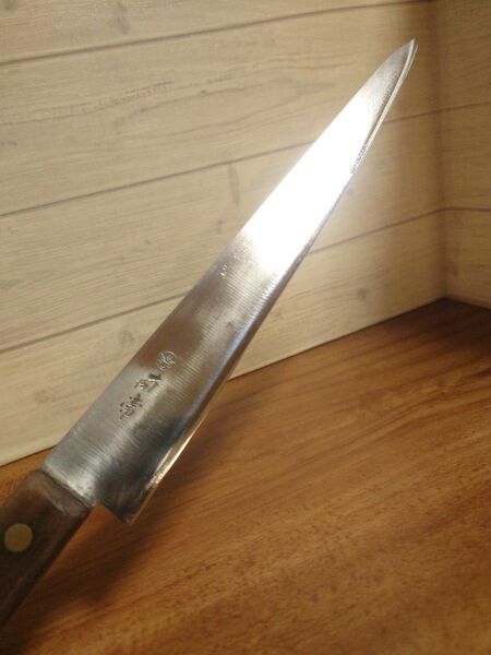南常 刀都作 筋引包丁 26cm 再生品 片刃 刺身包丁 牛刀 洋包丁