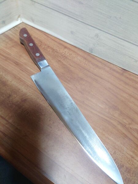 堺孝行 牛刀 27cm 刃付け済み 青2ハガネ 青紙2号 全鋼 シェフナイフ 洋包丁