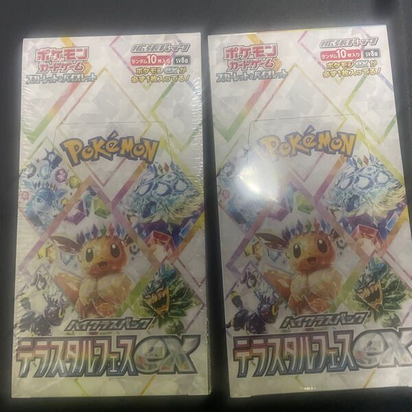 新品未開封 シュリンク付きポケモンカードゲーム スカーレット&バイオレット 拡張パック テラスタルex 2BOX