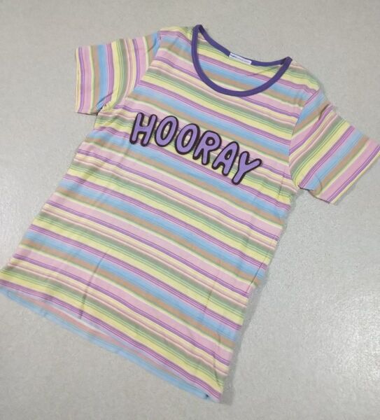 ラフナチュラルチャーム ロゴ刺繍 Tシャツ М