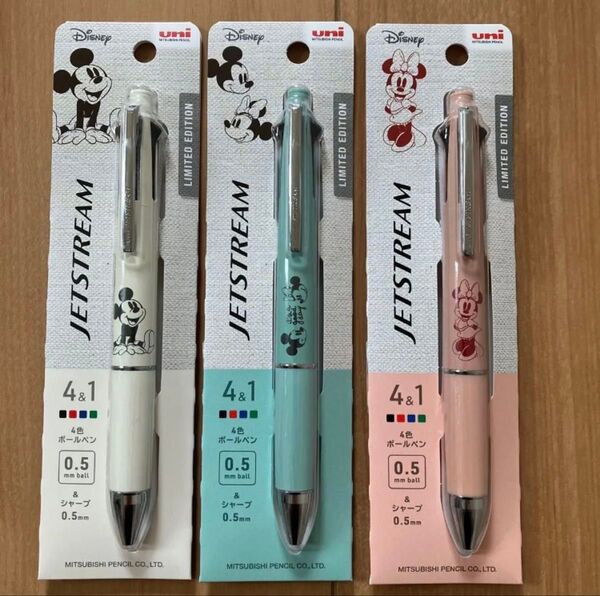 uni JETSTREAM 4&1 ディズニー ミッキー&ミニー 3本セット