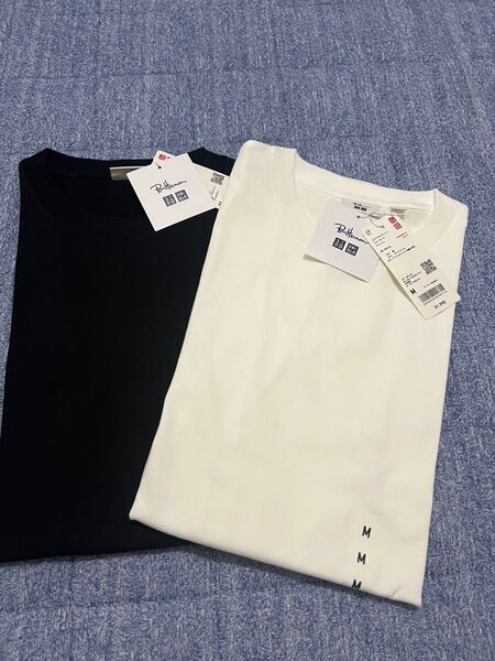 UNIQLO ロンハーマン Tシャツ ブラック&ホワイト Mサイズ 2枚セット