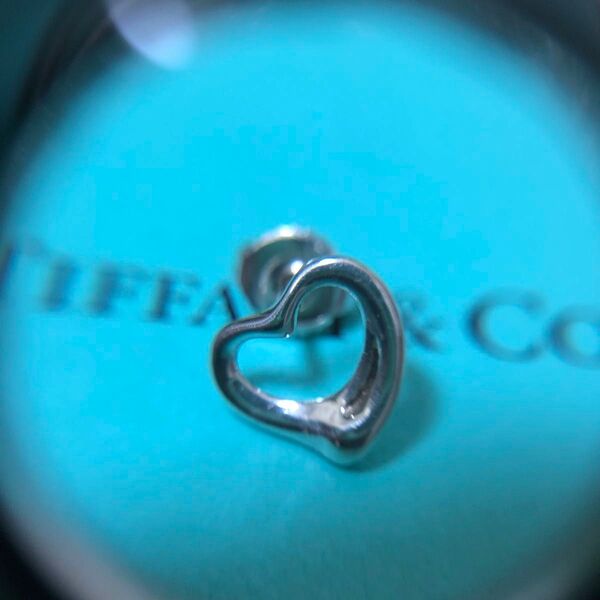 TIFFANY&Co ティファニー オープンハート ピアス シルバー(片耳)