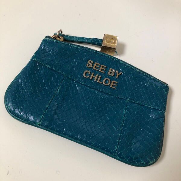 SEE BY CHLOE シーバイクロエ パイソン コインケース レザー