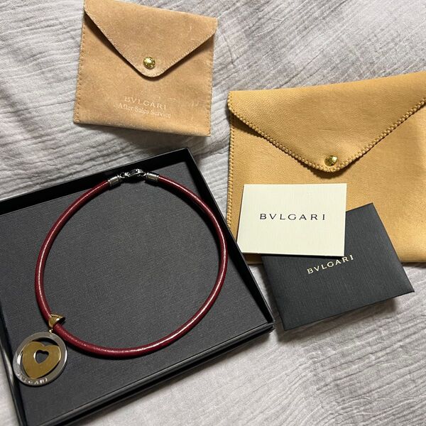 ブルガリ BVLGARI トンド ハート ネックレス K18 チョーカー セット価格