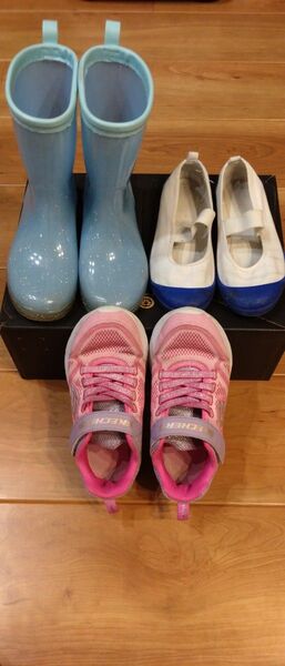 Skechers スニーカー 長靴 上履き 21cm 22cm 3点セット