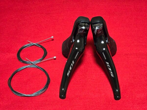 新品未使用 シマノ SHIMANO ST-R7000 左右レバーセット 2x11S STIレバー ブラック ケーブル付属 機械式