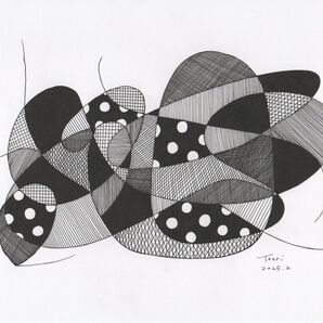 ☆原画・額なし☆NO.20「無題」/抽象画 ドローイング ペン画