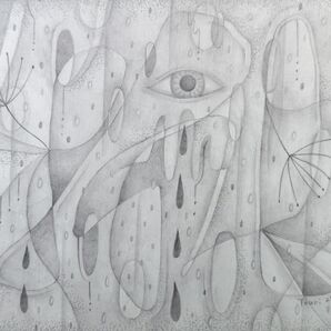 ☆原画・額なし☆NO.3「夢」/抽象画 鉛筆画 ドローイング