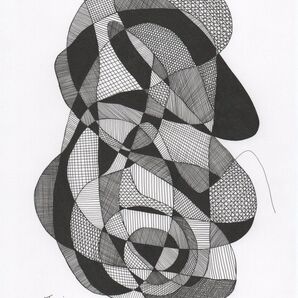 ☆原画・額なし☆NO.22「無題」/抽象画 ドローイング ペン画