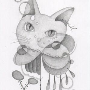 ☆原画・額なし☆NO.9「テレパシー」/鉛筆画 ドローイング