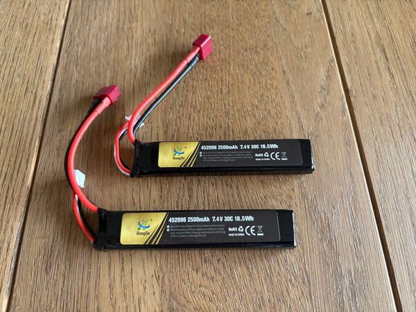 【新品】7.4V リポバッテリー 2本 2500mAh 30C Li-Po