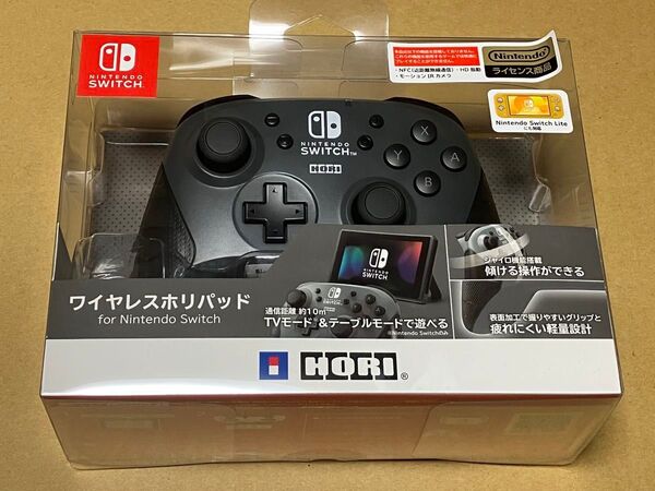 新品未開封 HORI ワイヤレスホリパッド グレー 軽量設計+ジャイロ機能搭載 NSW-175