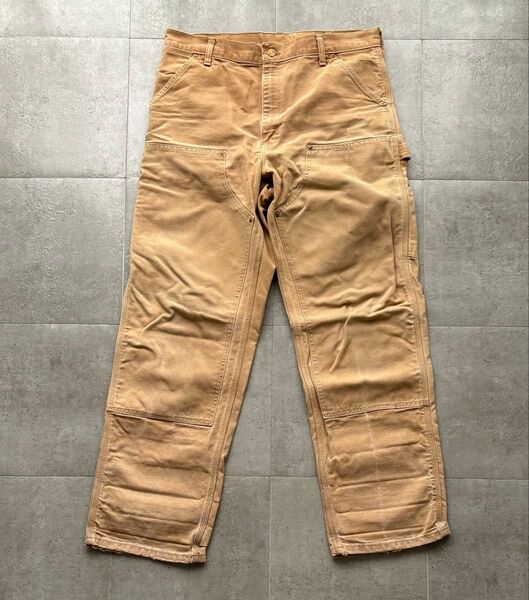 レア 80s 90s USA製 Carhartt カーハート ダブルニー ペインターパンツ 36×32 雰囲気◎ ヴィンテージ