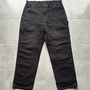 Carhartt カーハート ダブルニーペインターパンツ ブラック フェード 34×30 雰囲気◎