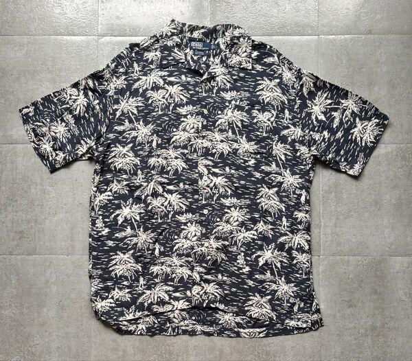 90s Polo by Ralph Lauren ポロバイラルフローレン CALDWELL アロハシャツ 総柄 レーヨン
