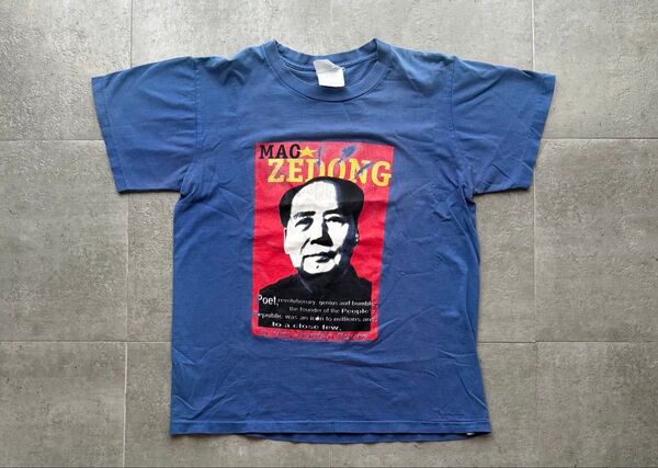 80s 90s 毛沢東 ヴィンテージTシャツ 偉人 アート フォトT シングルステッチ