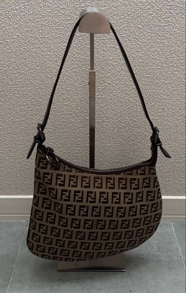 フェンディ Fendi ズッカ柄 ワンショルダー ハンドバッグ ブラウン FF柄 ポーチ BAG カバン 手提げ鞄