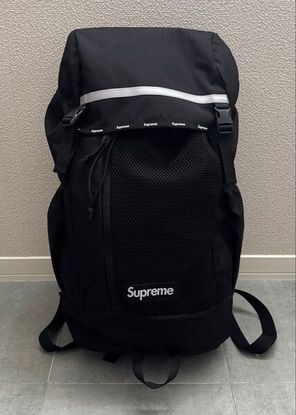 Supreme 24AW Logo Backpack リフレクター メッシュロゴバックパック リュックサック ブラック
