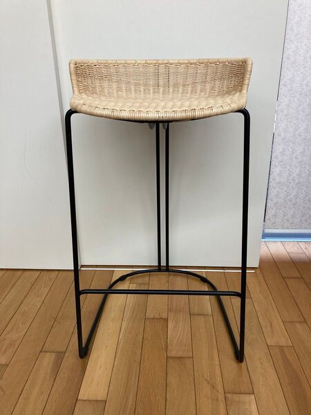 【極美品】ヤマカワラタン 山川ラタン Scoop C ounter Stool カウンターチェア 籐家具 ラタンチェア