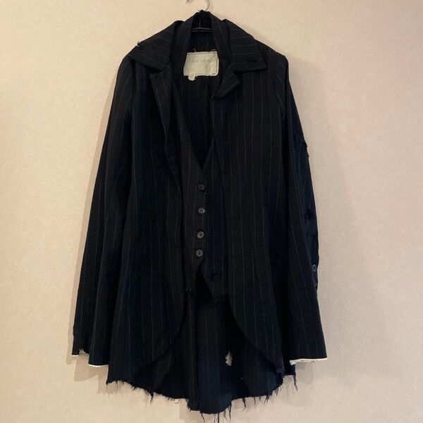 グレッグローレン Greg Lauren ヴィンテージ加工ジャケット 長袖 ブラック ジャケット 洗練されたデザイン
