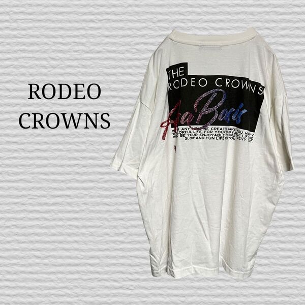 《RODEO CROWNS》R Basis ビッグTシャツ 半袖 フリーサイズ 半袖Tシャツ Tシャツ 半袖 クルーネック