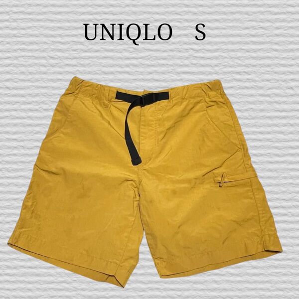 《UNIQLO》ナイロンアクティブショートパンツ 47 YELLOW S ショートパンツ ハーフパンツ