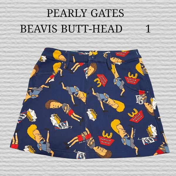 《PEARLY GATES×BEAVIS BUTT-HEAD》コラボ スカート ゴルフウェア ゴルフ スカート パーリーゲイツ