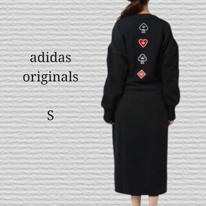 《adidas originals》VDAY FT スウェットワンピース ワンピース ブラック 黒