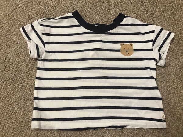 ベビーギャップ 白とネイビー 半袖Tシャツ 70-80cm
