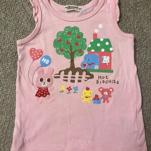 ミキハウス ホットビスケッツ うさこ ピンク タンクトップ 90cm