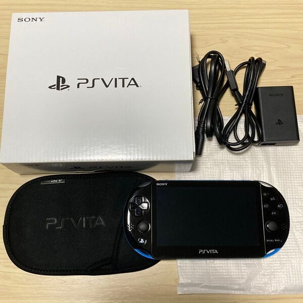 SONY PlayStation Vita PSVITA ブルーブラック PCH-2000 箱付 a0033