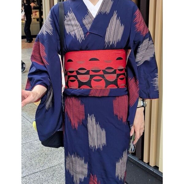 アンティーク着物 小紋 大正ロマン 昭和レトロ 町娘風 紫